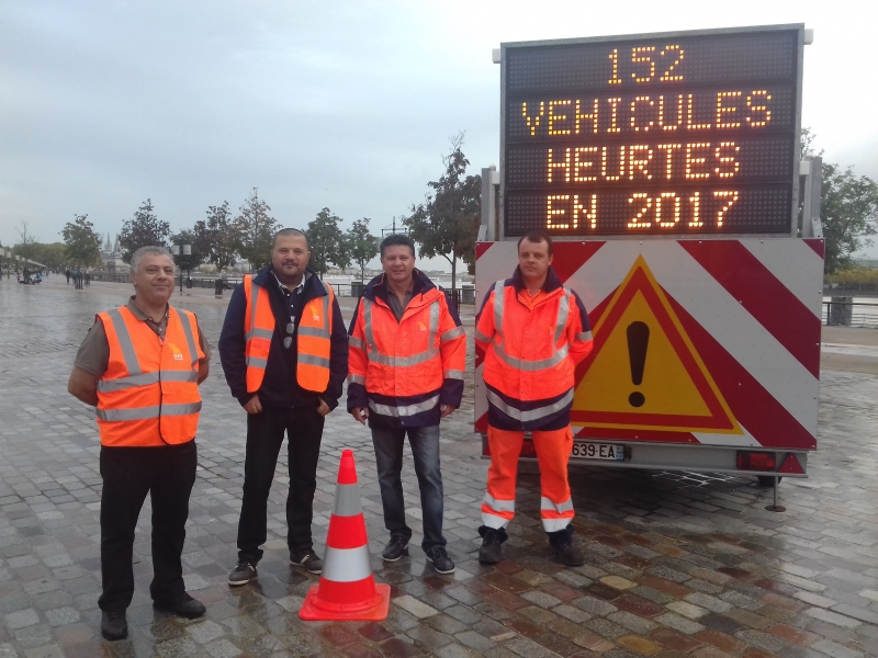 Les 4 agents de la DIR Atlantique présents à cette manifestation