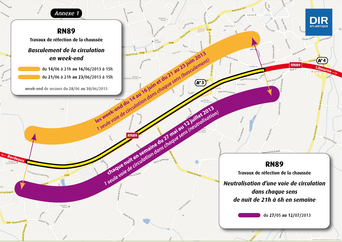 Annexe 1 : Carte de phasage des travaux 2013
