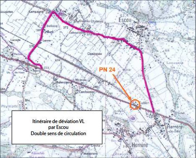 Itinéraire de déviation VL