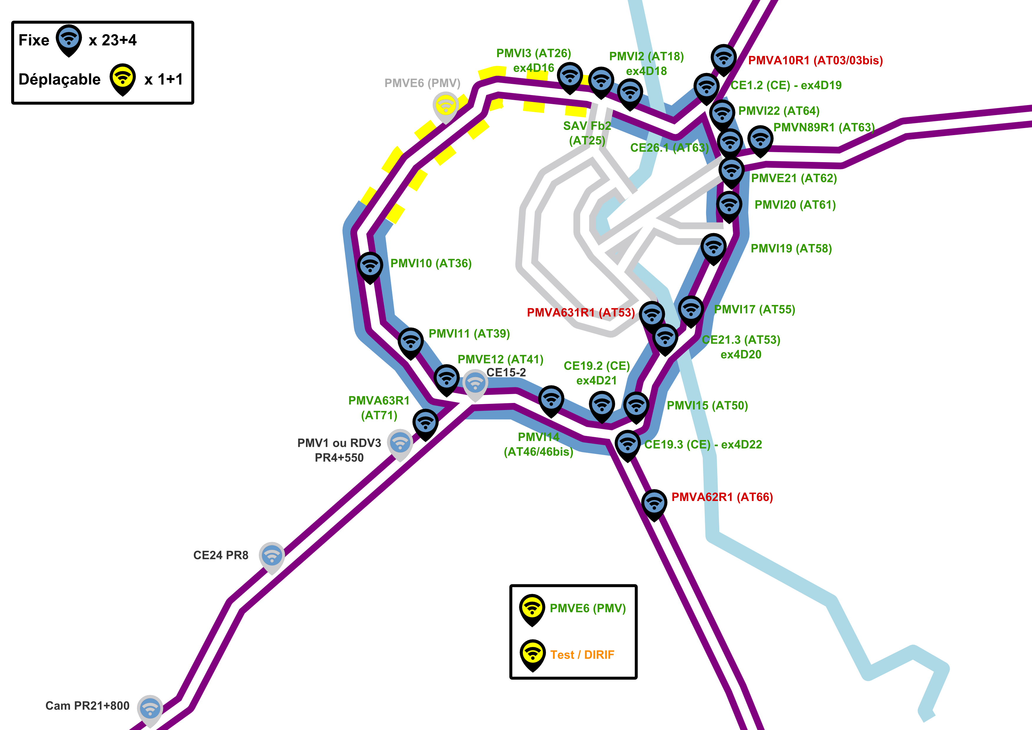 Avancement de l'installation d'unités bord de route (UBR) sur Bordeaux