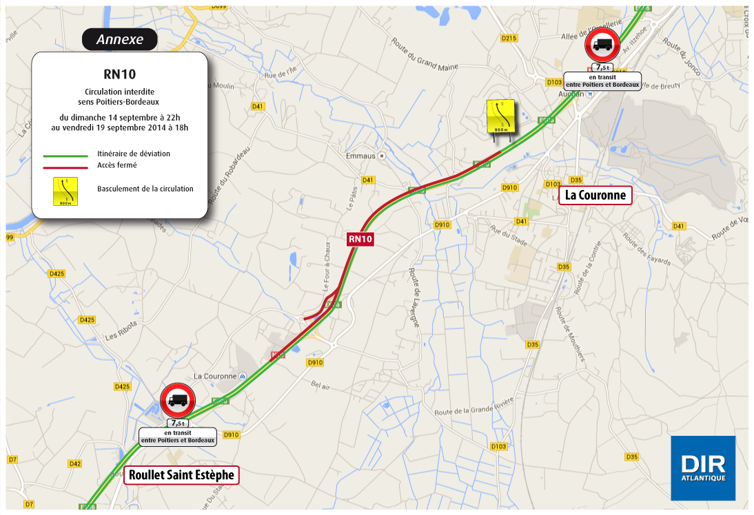 Carte des travaux
